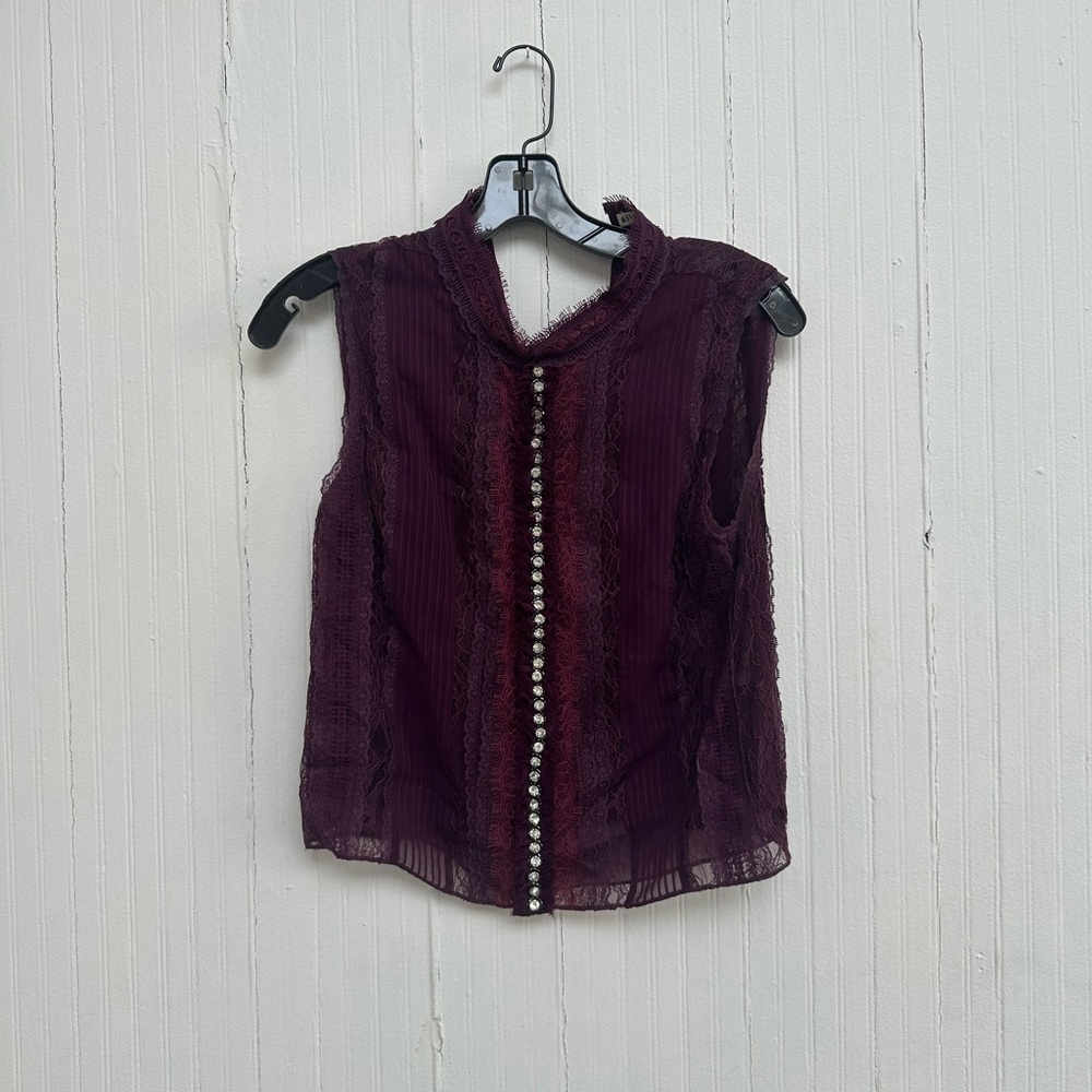 Alice + Olivia Deep Burgundy Top